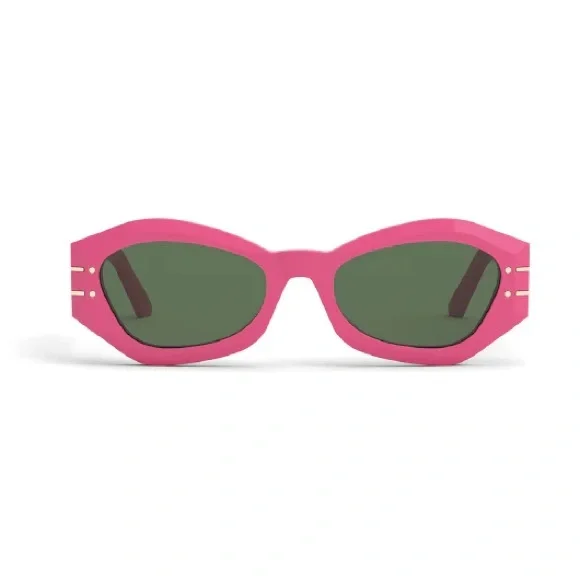NEW CHRISTIAN DIOR DIORSIGNATURE B1U 73C0 WOMEN FUCHSIA GREEN SUNGLASSES